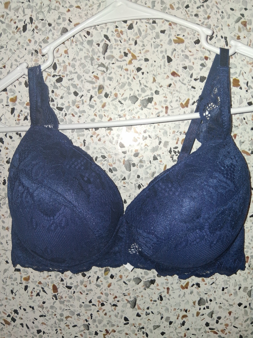 Women's Felina Lingerie Push Up Bra Blue Lace Size 36C